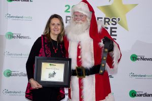 Dr. Kate and Santa with Best of Mississauga Award