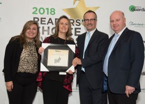 Dr. Kate receiving Best of Mississauga Award